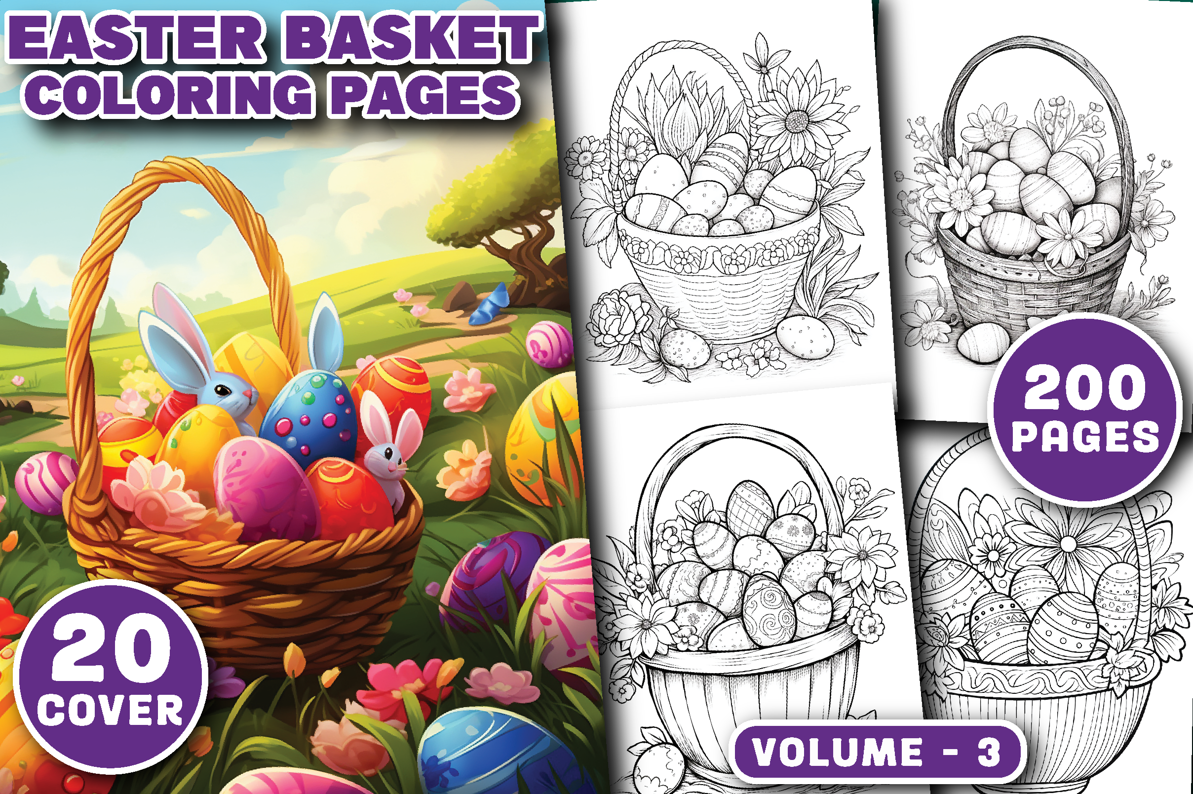 200 Easter Basket Coloring Pages