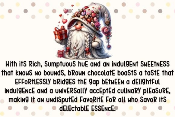Brown Sweet Flavor Font PNG with transparent background - Preview 1
