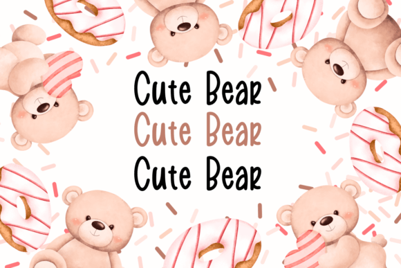 Cute Bear Font - Preview 3