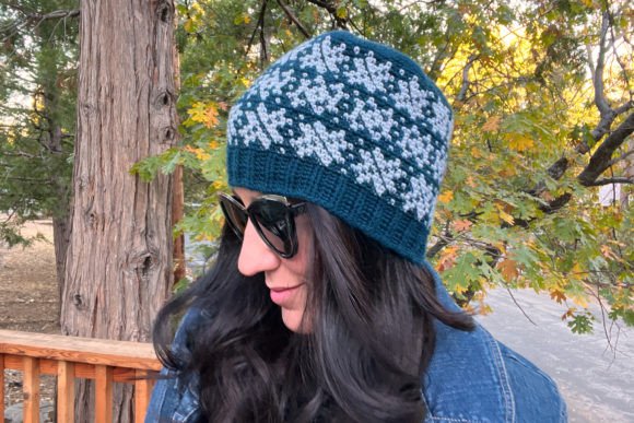 Falling Snowflakes Beanie Pattern