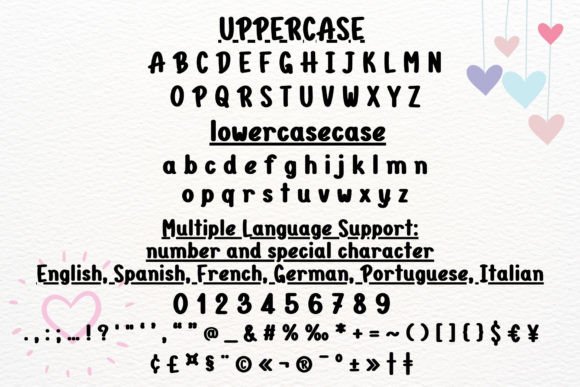 Heart Beats Font PNG with transparent background - Preview 4