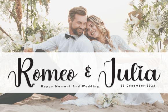 Happy Wedding Font - Preview 1
