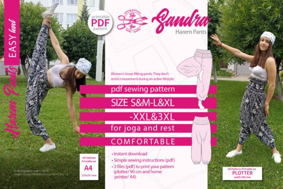 Harem Pants Sewing Pattern Sandra
