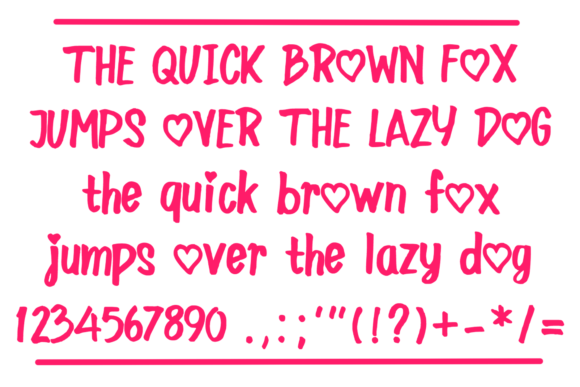 Love Jingle Font PNG with transparent background - Preview 3
