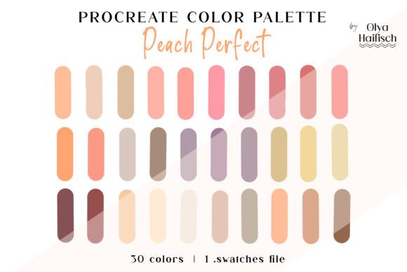 Peach Procreate Color Swatches Palette