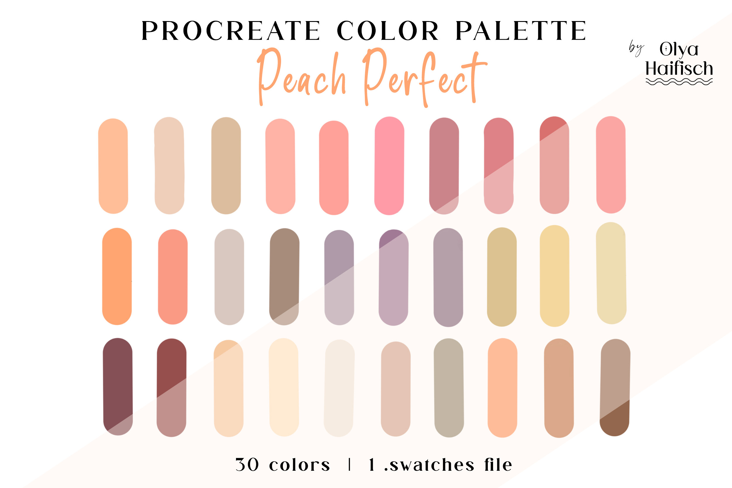 Peach Procreate Color Swatches Palette