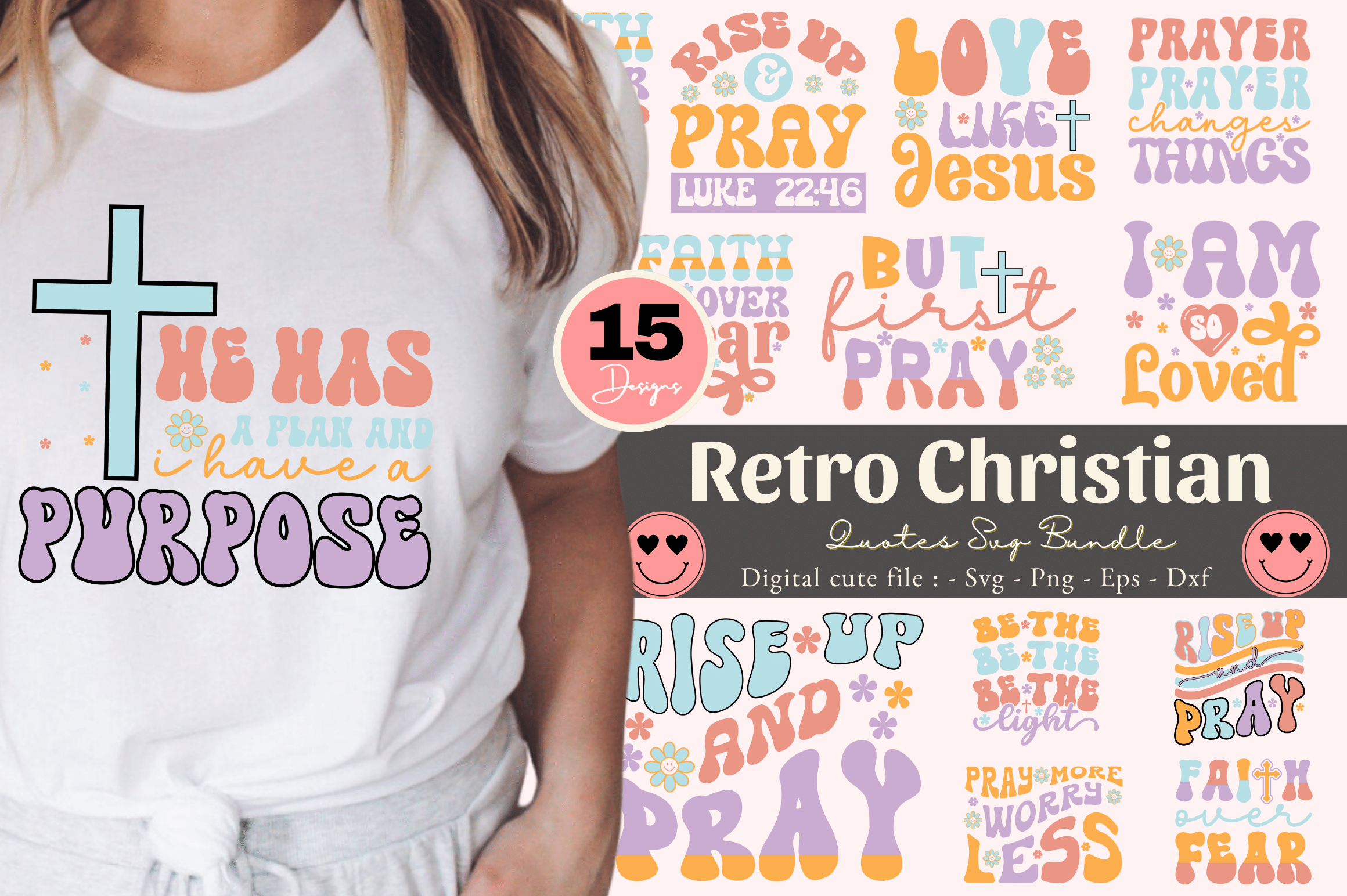 Retro Christian Svg Bundle Graphic by Regulrcrative · Creative Fabrica