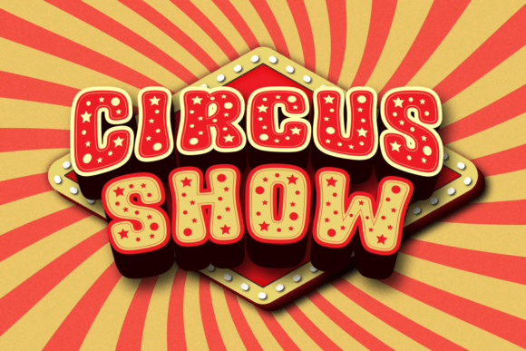 Retro Circus Font PNG with transparent background - Preview 1