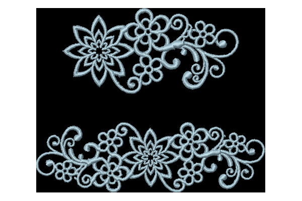 Satin Border Lace Border Set Little Flow