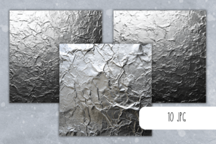 Silver Foil Digital Paper Pack Graphic by Cheerful Apple Studio ...