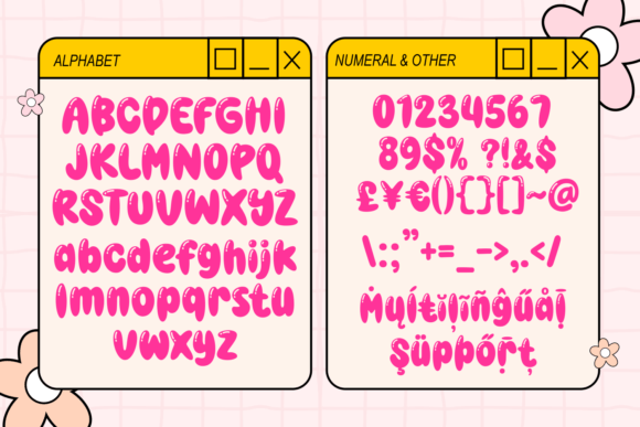 Smooty Bubbles Font PNG with transparent background - Preview 6