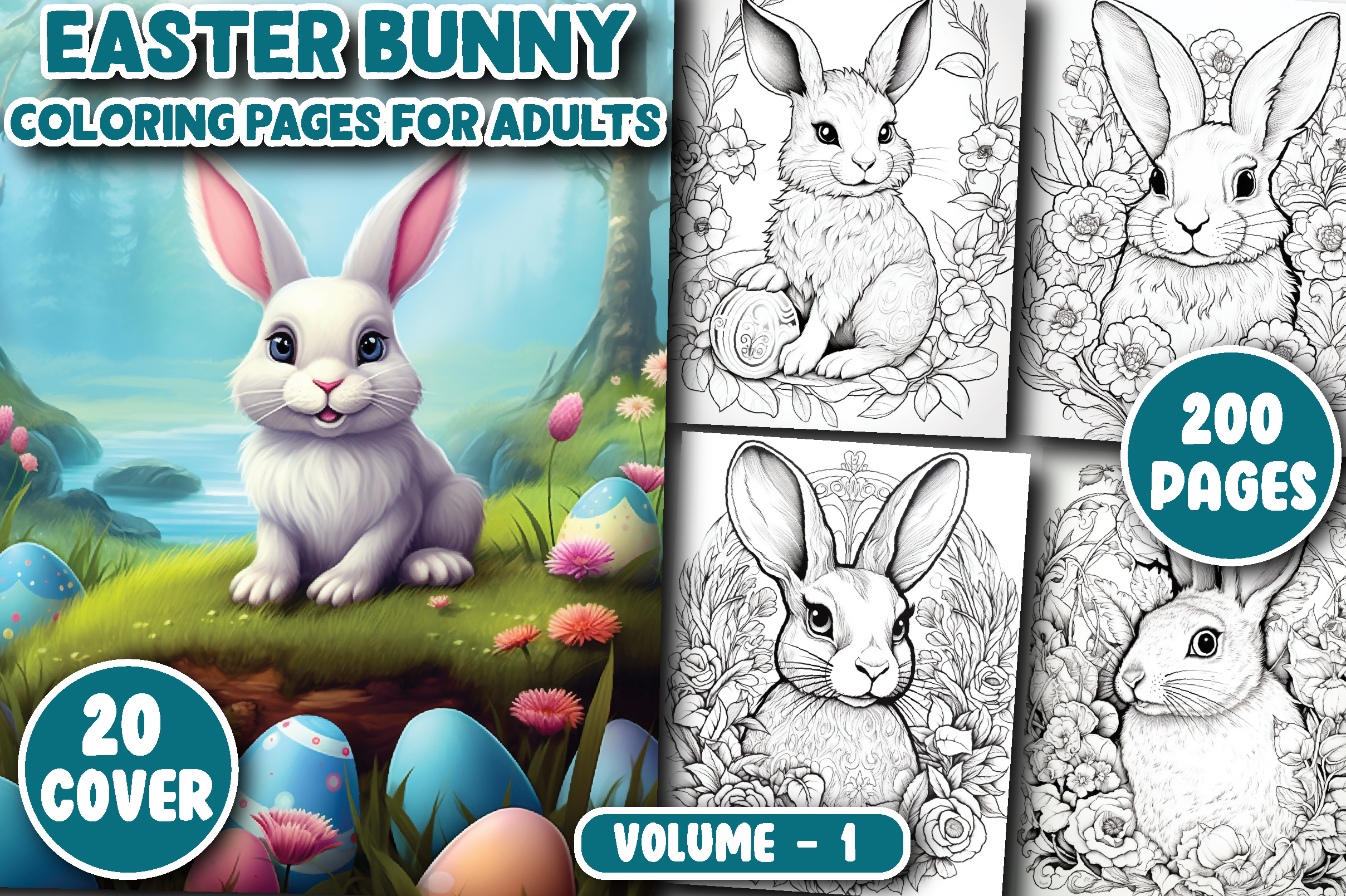 200 Easter Bunny Coloring Pages