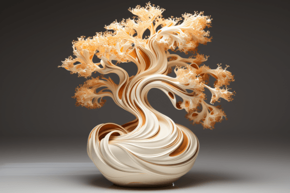 Bonsai Tree Made of Crystals Graphic AI Graphics By saydurf