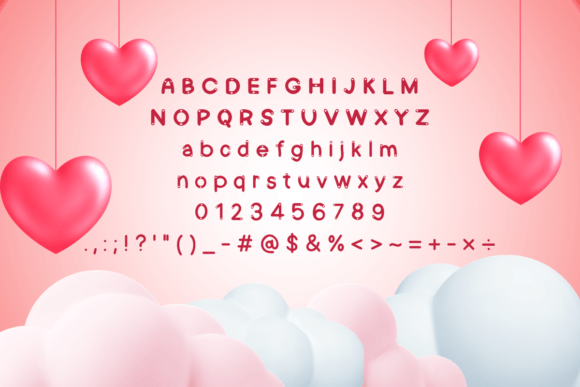 Day of Love Font PNG with transparent background - Preview 1