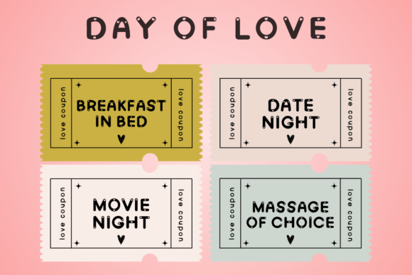 Day of Love Font PNG with transparent background - Preview 4