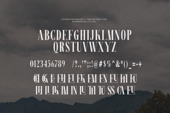 Malken Font PNG with transparent background - Preview 5