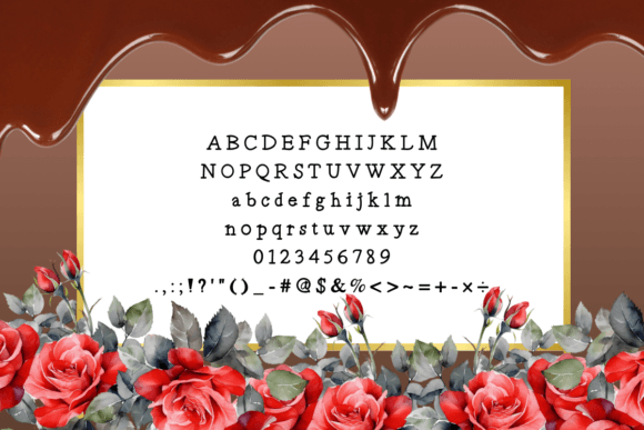 Rose Chocolate Font PNG with transparent background - Preview 1