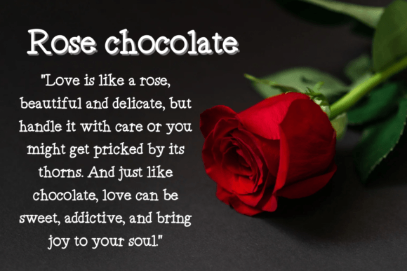 Rose Chocolate Font PNG with transparent background - Preview 2