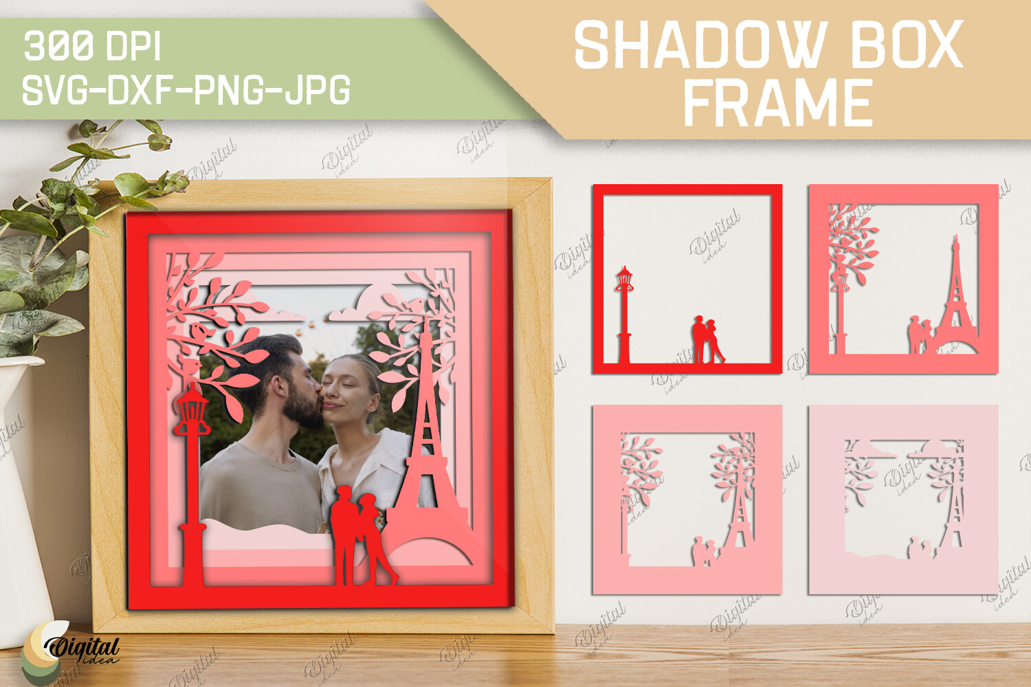 Shadow Box Frame. 3D Shadow Box Papercut · Creative Fabrica