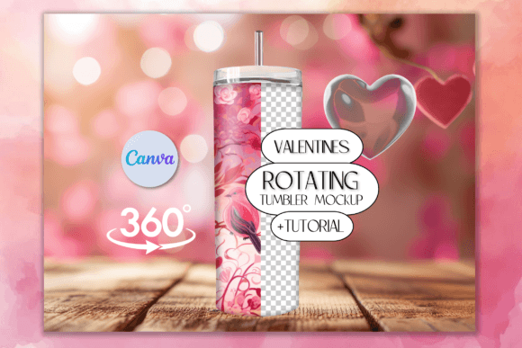 Spinning Tumbler Mockup Canva Template
