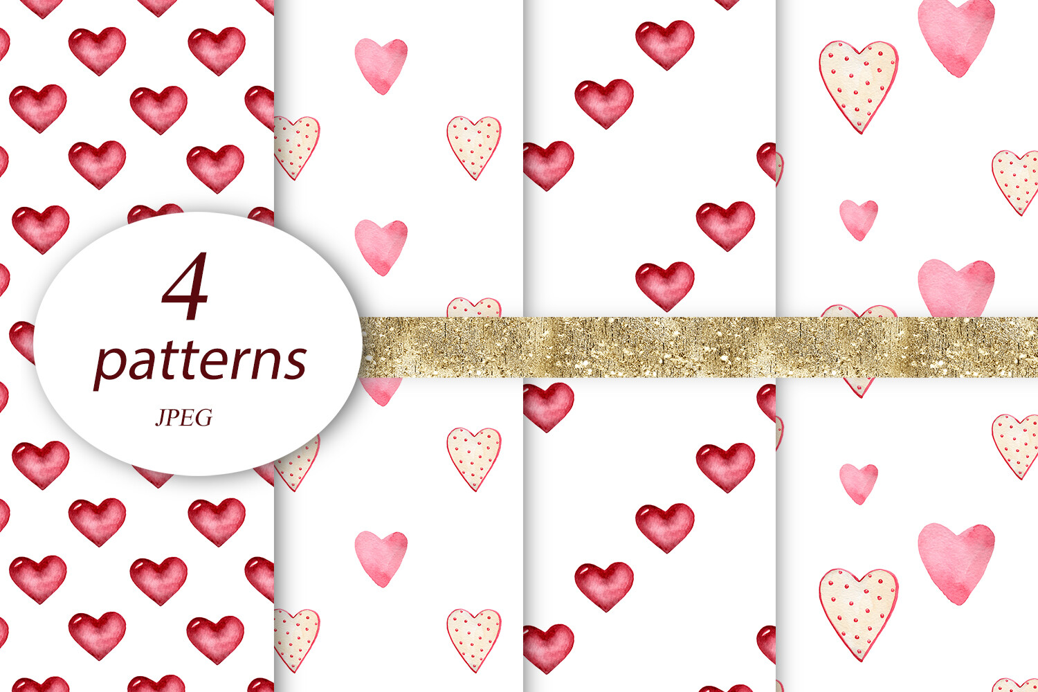 Valentines Day Patterns Digital Paper Graphic by Solo Art Original ...
