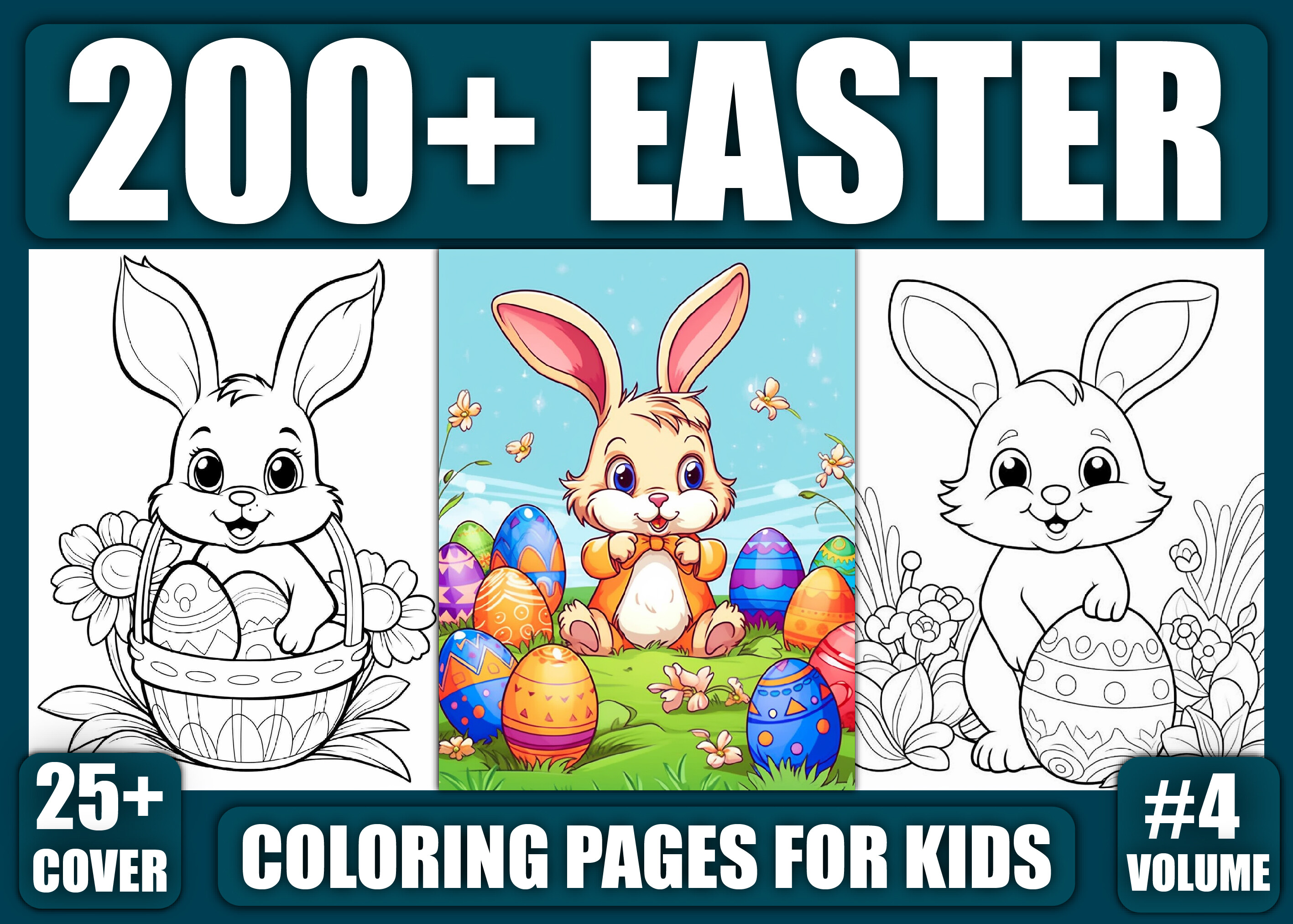 200+ Easter Coloring Pages for Kids Kdp