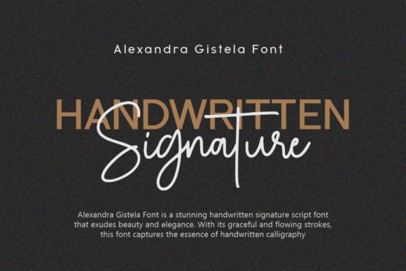 Alexandra Gistela Font PNG with transparent background - Preview 1