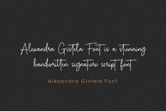 Alexandra Gistela Font PNG with transparent background - Preview 3