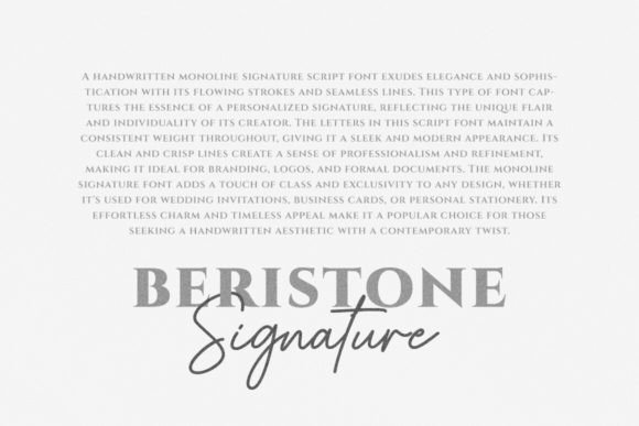 Beristone Font - Preview 1