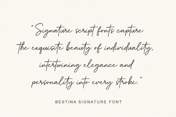 Bestina Signature Font font preview - 2