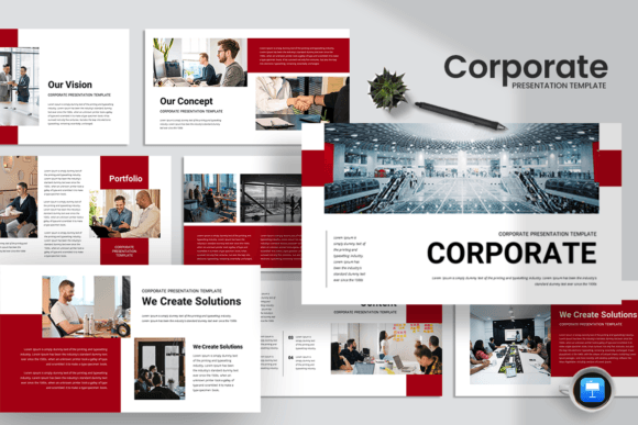 Corporate - Keynote Template Graphic by qrdesignstd · Creative Fabrica