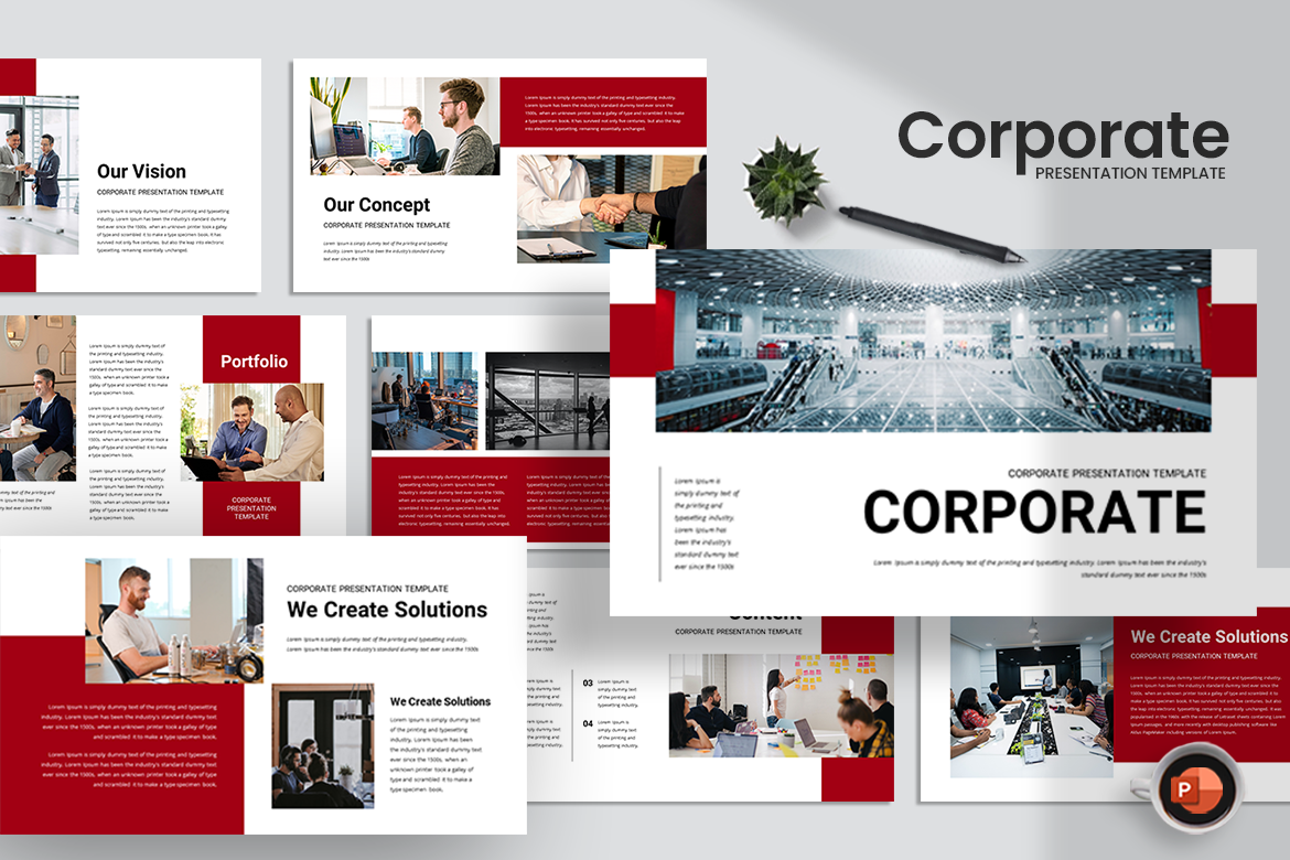 Plantilla de presentación corporativa en PowerPoint