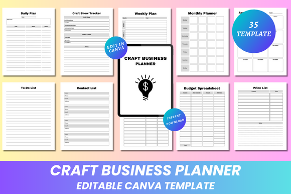 Craft Business Planner Canva KDP Graphic by DIGITAL PRINT BOX ...