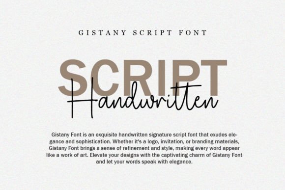 Gistany Font - Preview 1