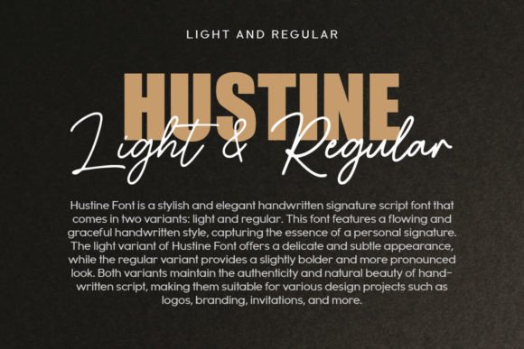 Hustine Font PNG with transparent background - Preview 1