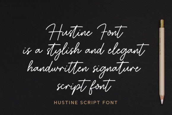 Hustine Font PNG with transparent background - Preview 5