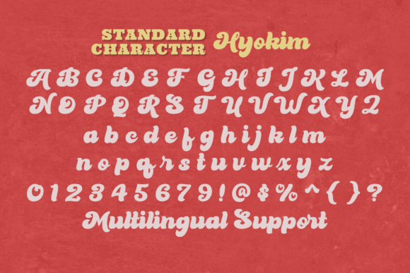 Hyokim Font PNG with transparent background - Preview 1