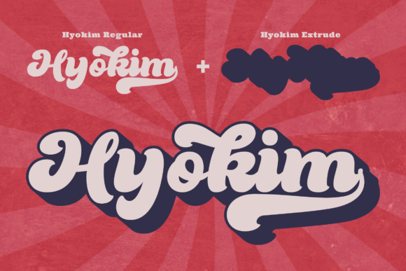 Hyokim Font PNG with transparent background - Preview 3