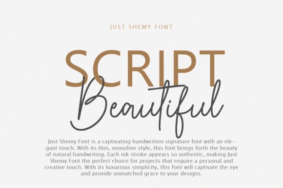Just Shemy Font PNG with transparent background - Preview 1