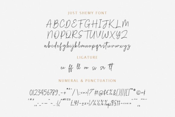 Just Shemy Font PNG with transparent background - Preview 5