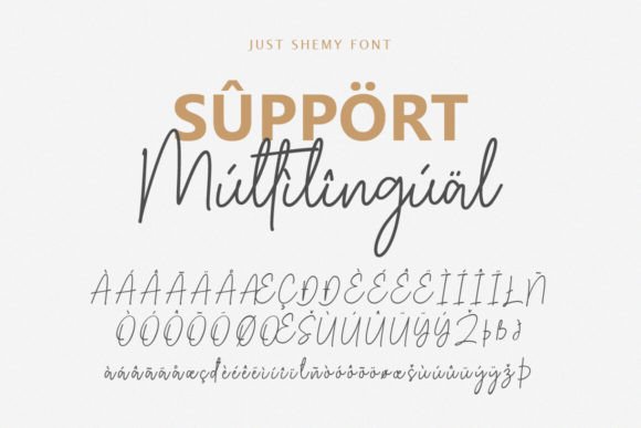 Just Shemy Font PNG with transparent background - Preview 6