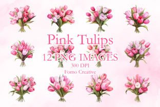 Pink Tulips Graphic by Fomo Creative · Creative Fabrica