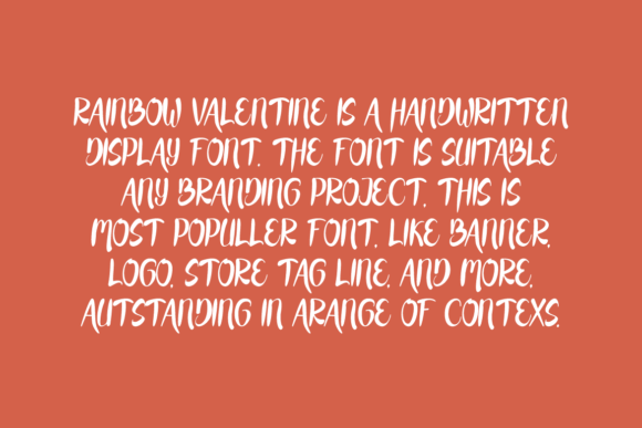 Rainbow Valentine Font PNG with transparent background - Preview 1