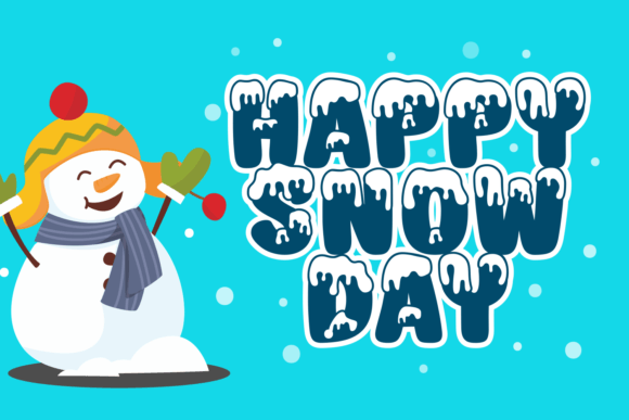 Snow Hooh Font PNG with transparent background - Preview 4