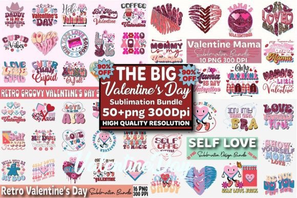 Preview of The Big Valentine Sublimation Bundle Valentine sublimation design