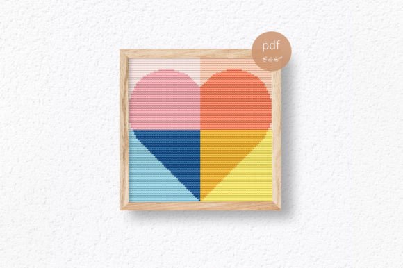 Valentine Heart Cross Stitch Pattern PDF