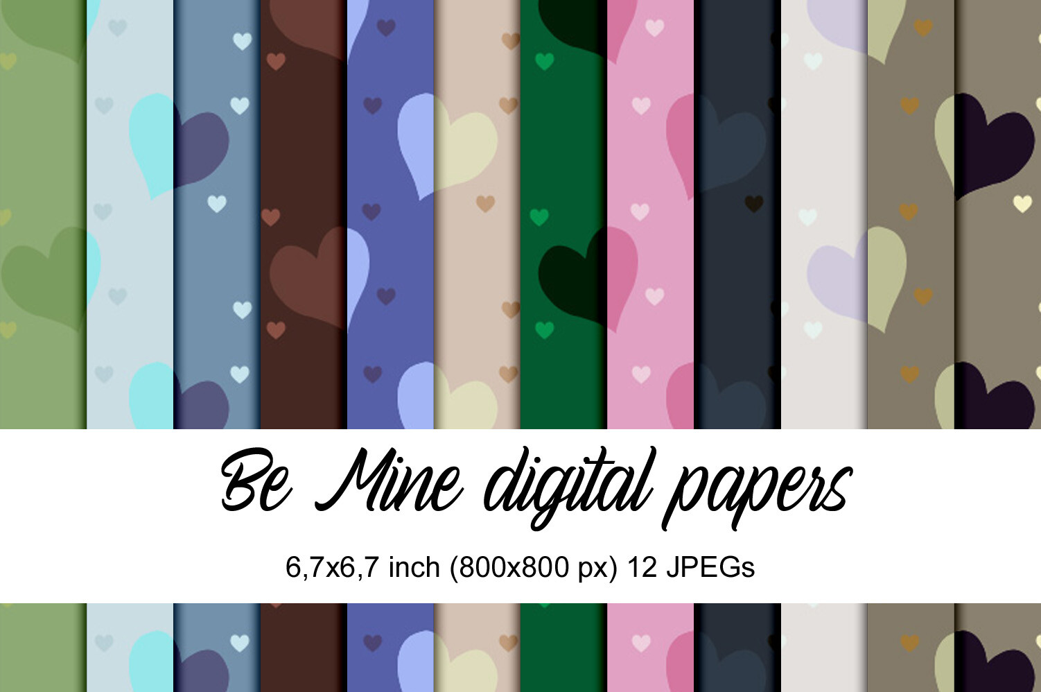 Be Mine Mini Papers Graphic by Andrea Kostelic · Creative Fabrica