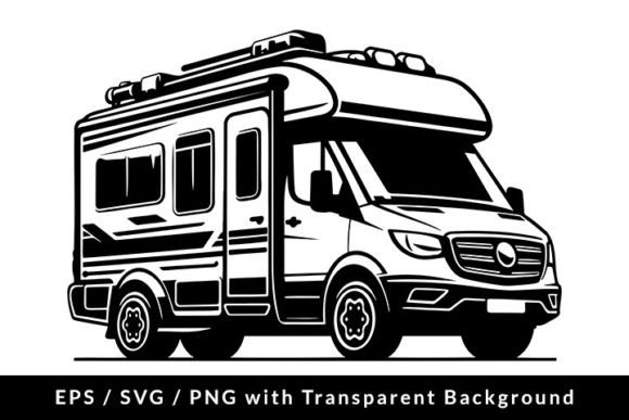 Camper Van RV isolated SVG EPS PNG
