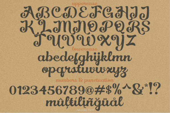 Jakooby Font PNG with transparent background - Preview 4