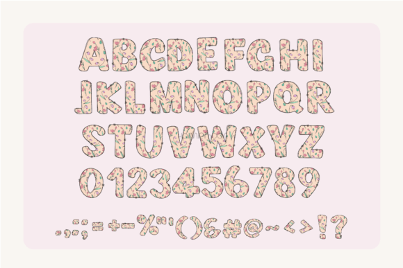 Love Floral Font PNG with transparent background - Preview 4